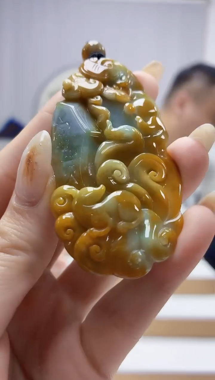 未镶嵌定制翡翠4898jw-毛货挂件97