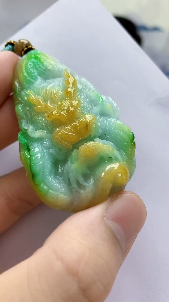 未镶嵌定制翡翠4917bb-毛货挂件127