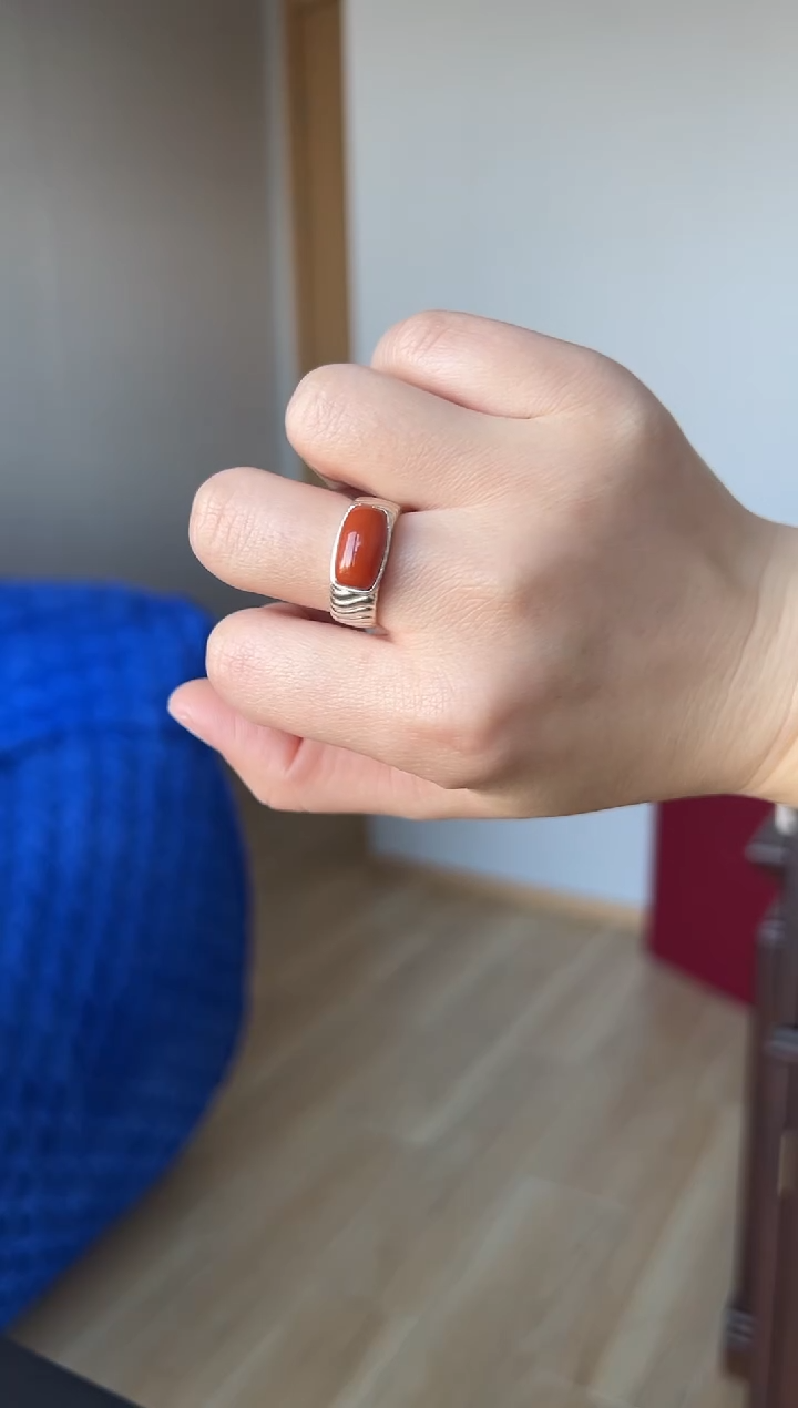 【闪购商品】南红玛瑙戒指合金南红戒指