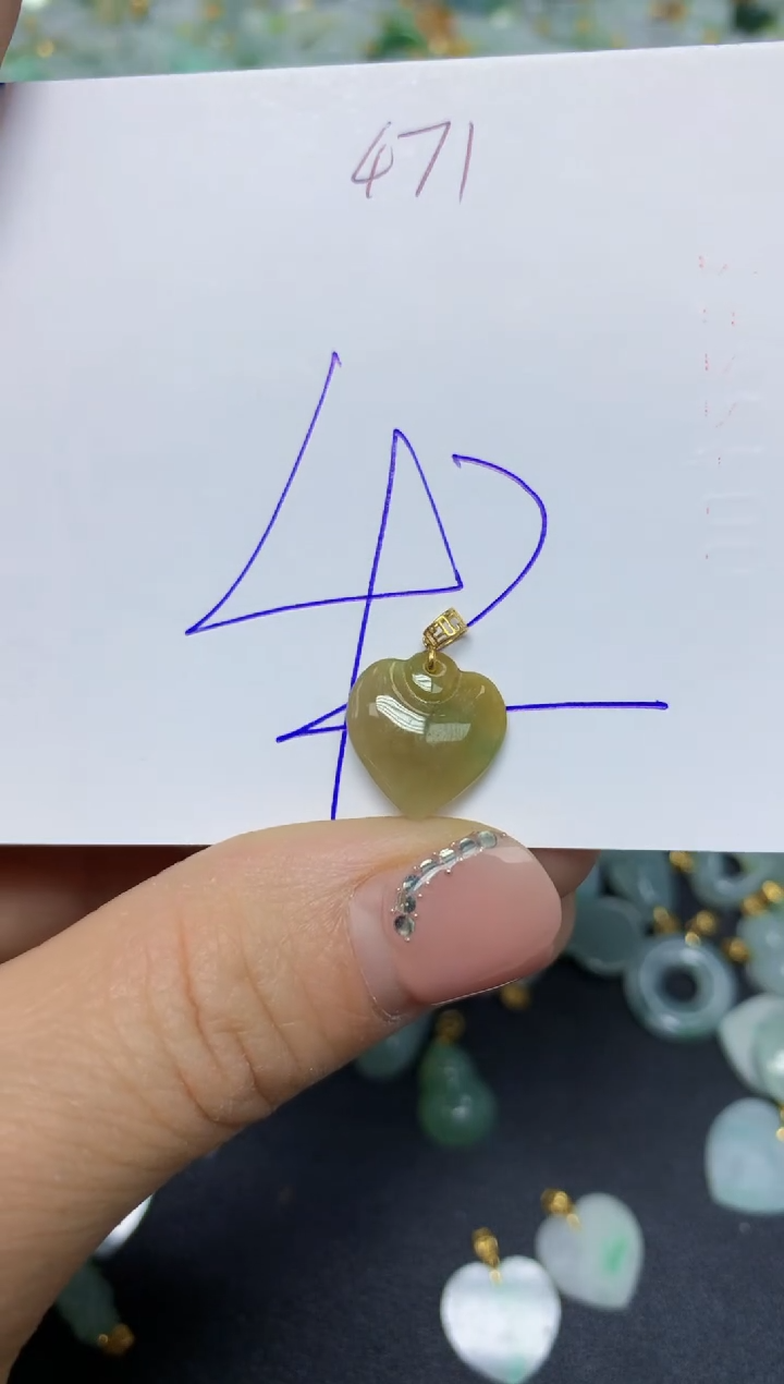 【闪购商品】翡翠挂件18K金镶嵌 天然翡翠A货