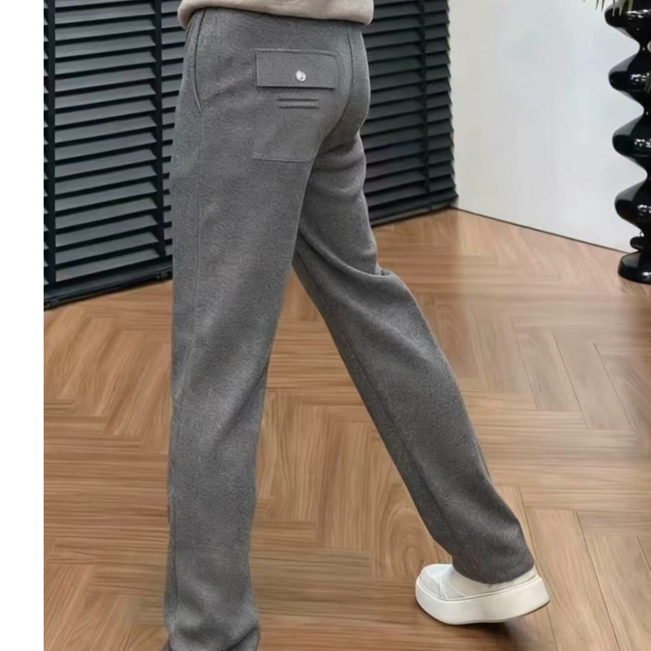 48号#25906#杰灰色冬季混纺羊毛休闲裤