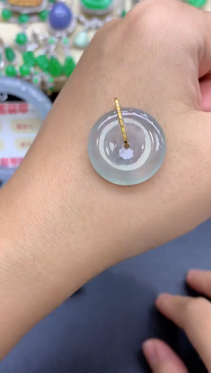 颈饰18K金镶嵌翡翠168-中国好珍宝