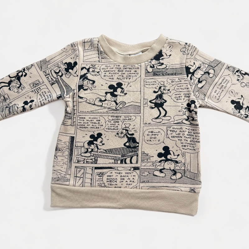 米老板春秋儿童印花长袖休闲薄绒男女通用卫衣