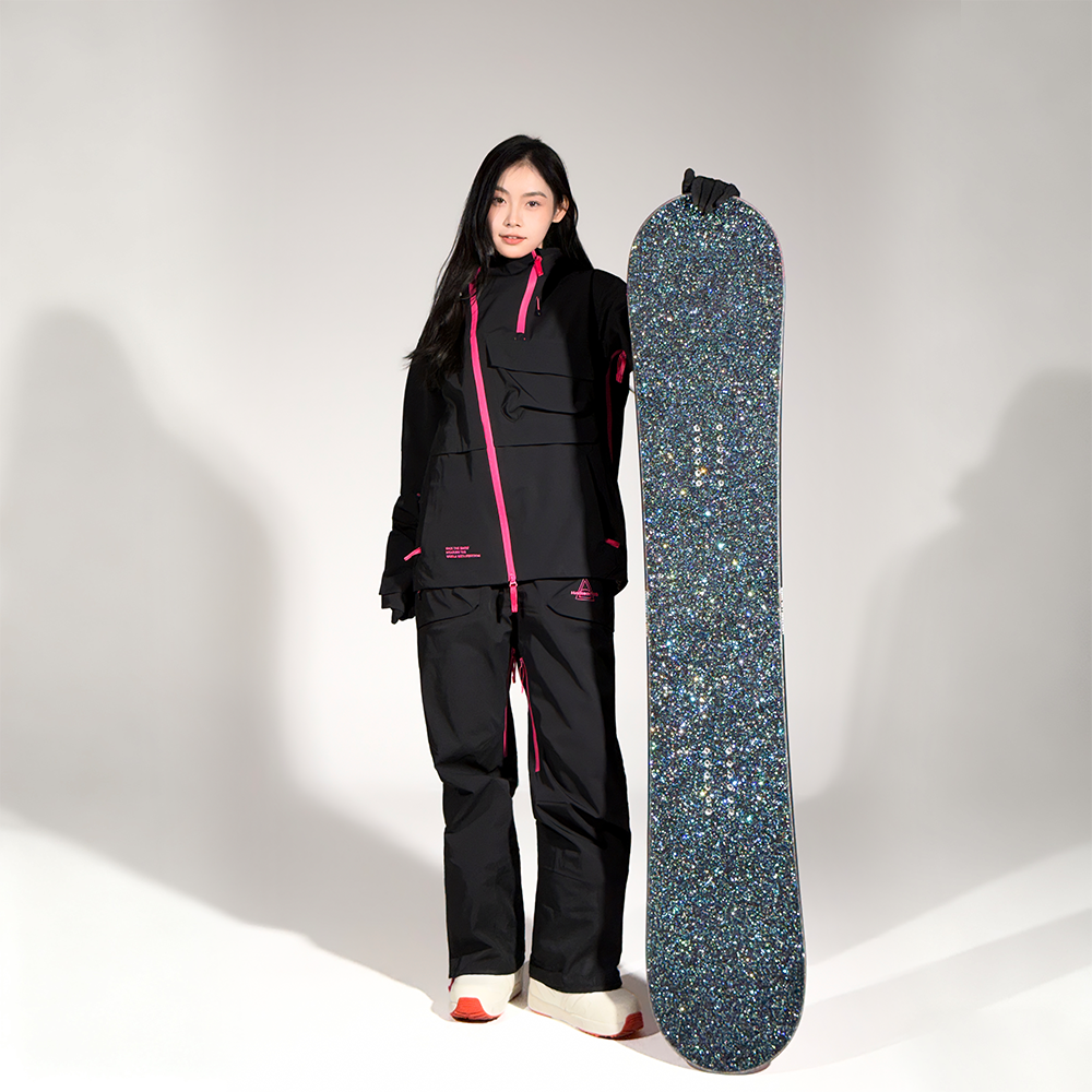 【星空钻全能板】LUCKYONE碳纤维滑雪板单板双旋钮快穿雪鞋固定器