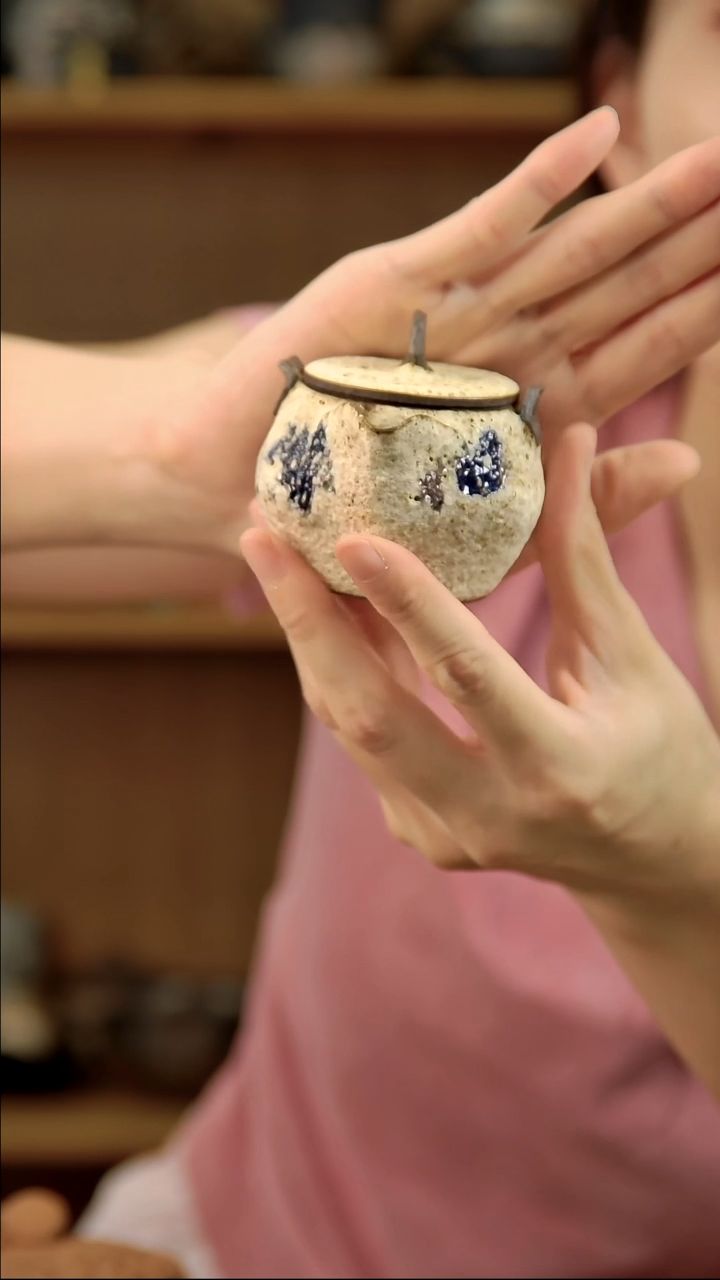 言野手作  粉引多宝宝瓶