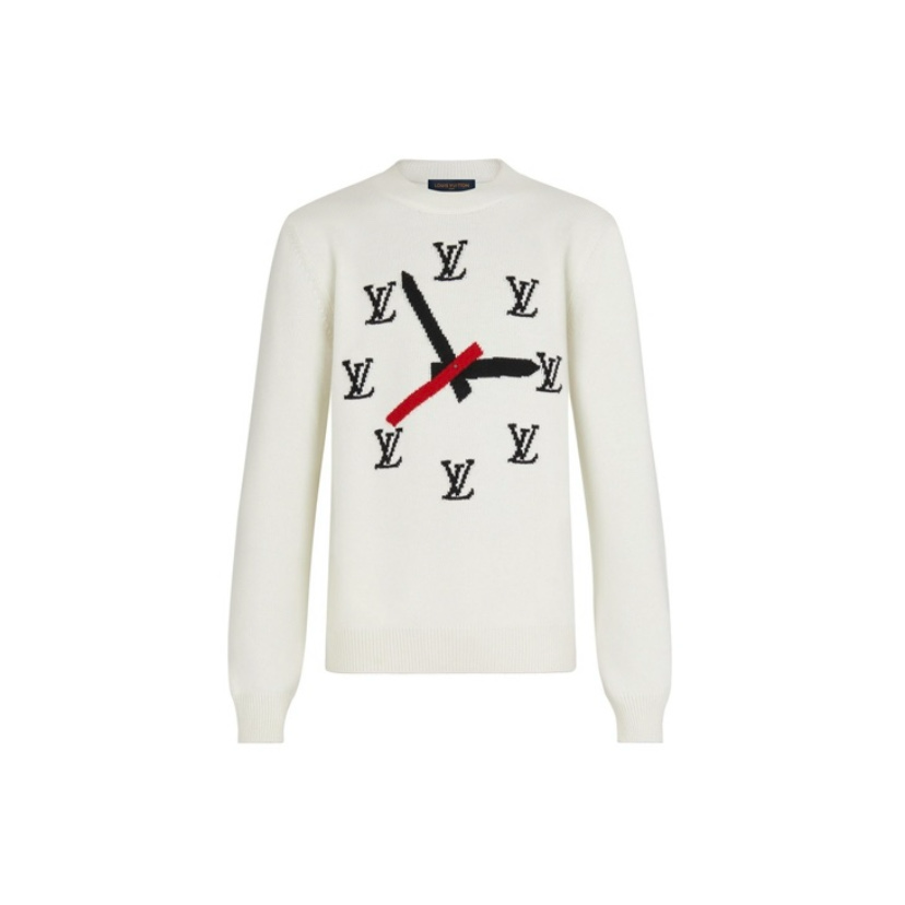 未使用 LouisVuitton/路易威登 GXS3时钟套头长袖羊毛衫HKN78W