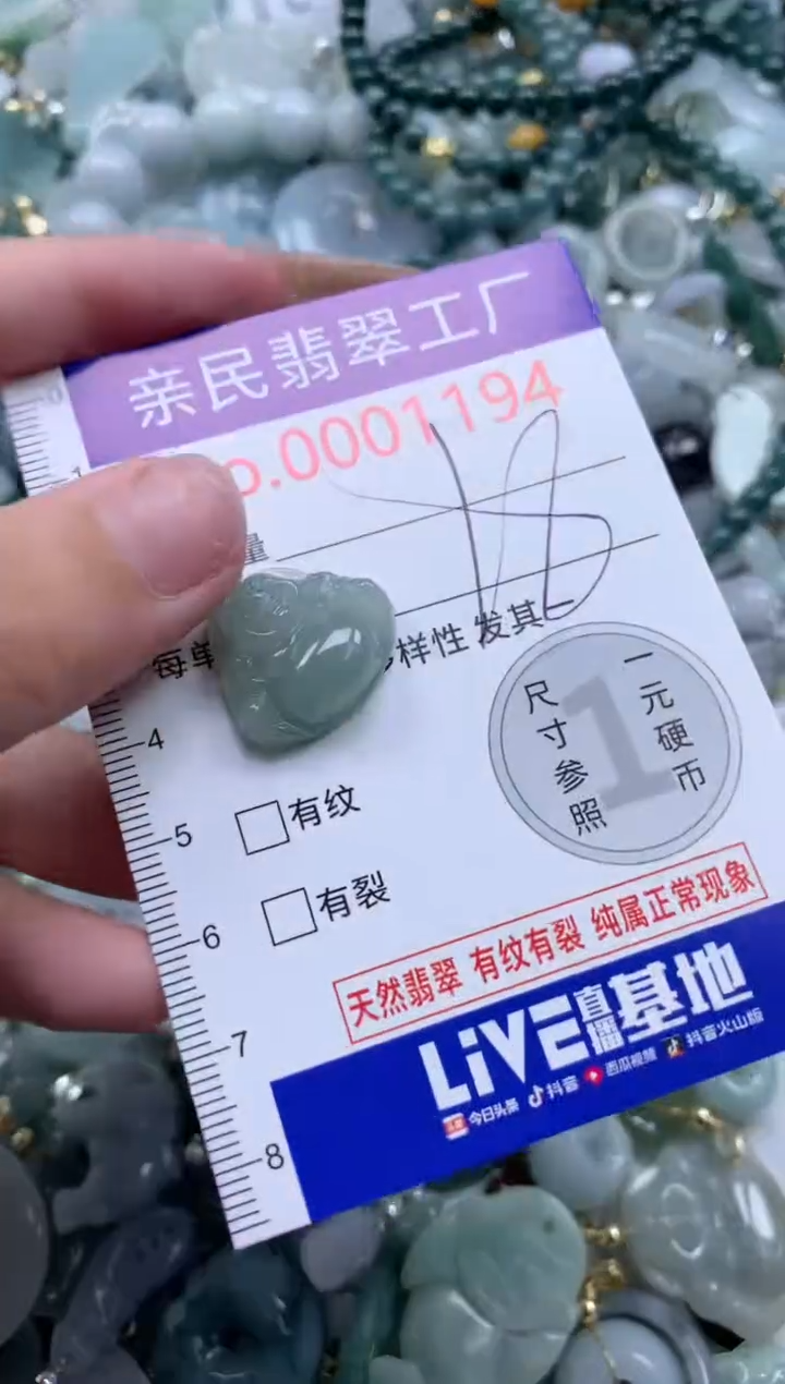 翡翠未镶嵌吊坠(不含链)1194