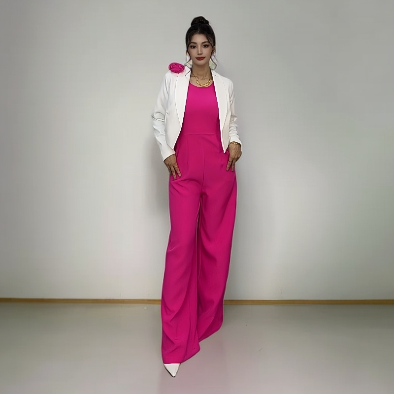 【MAYSAR】连体裤裤子小西装两件套套装名媛气质风格上衣