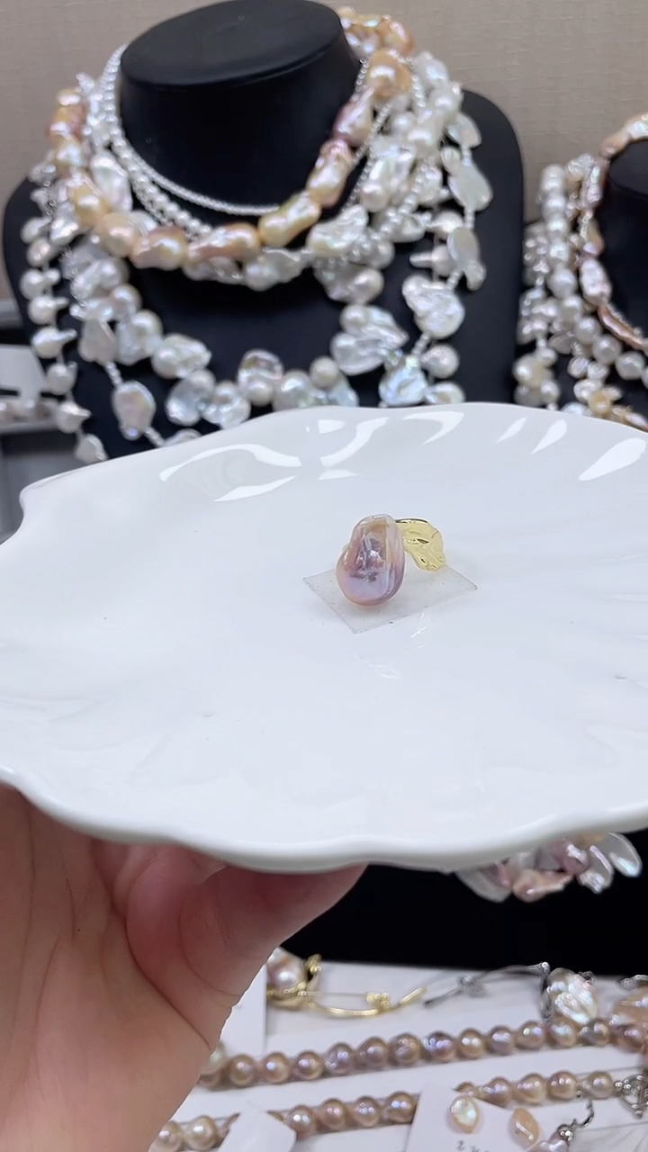 未镶嵌戒指淡水珍珠【纯恬饰品】