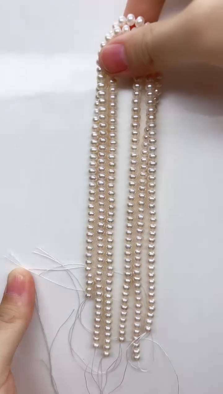 未镶嵌淡水珍珠半成品樱花白馒头珠5-6mm