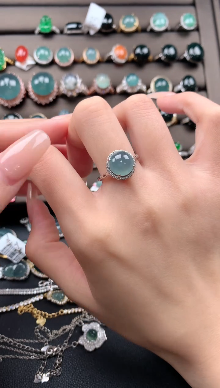 【闪购商品】翡翠戒指银S925镶嵌324342