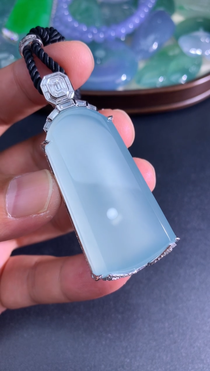 颈饰未镶嵌翡翠天然A货翡翠 定制翡翠 定金