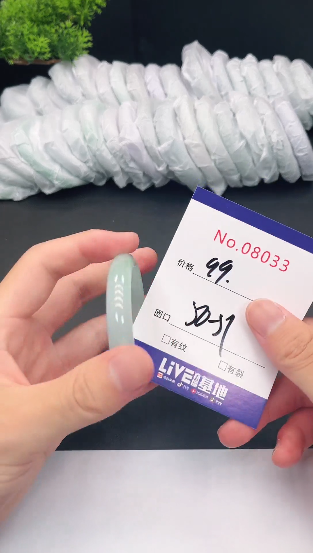 未镶嵌手镯翡翠8033