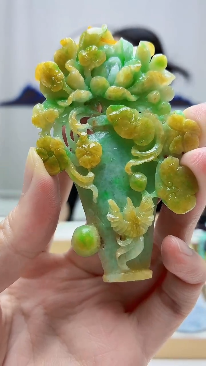 未镶嵌定制翡翠4812zm-毛货赠底座摆件46