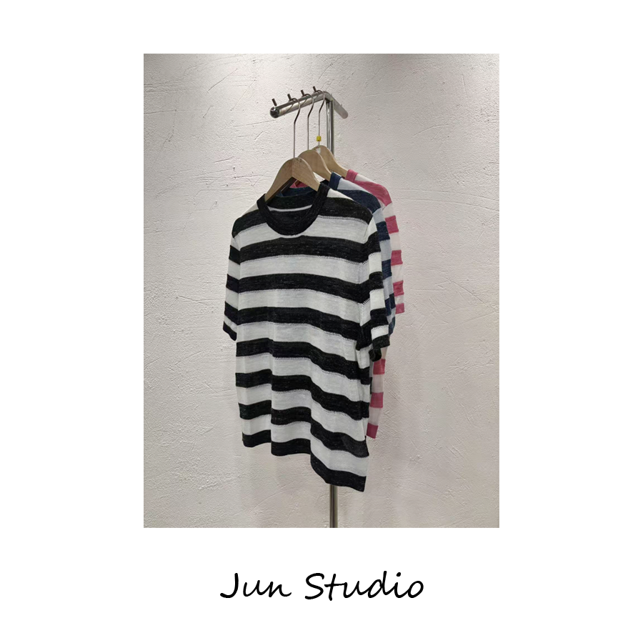 空气麻 - 抗皱麻混纺 35°C不闷汗 轻柔透气 薄款 针织衫K544