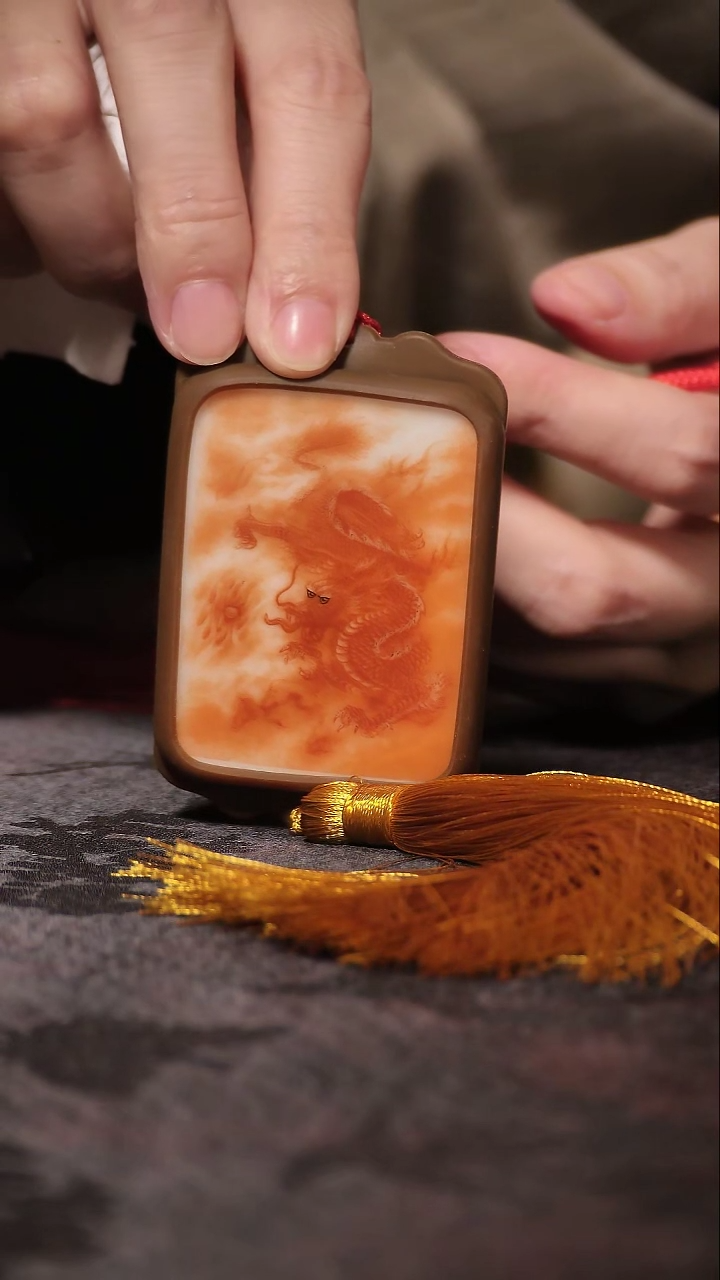 陶瓷生肖龙挂件瓷片