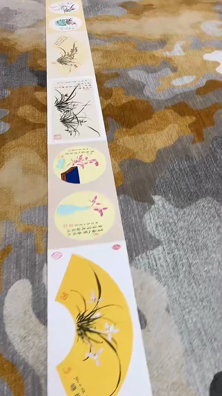 【闪购商品】国画3.8-国检1-李玉莲七米册页-58