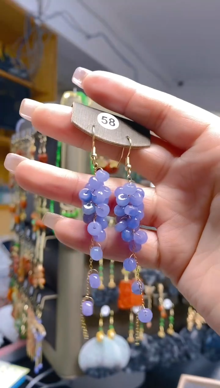 【闪购商品】翡翠耳饰合金412翡翠耳钩