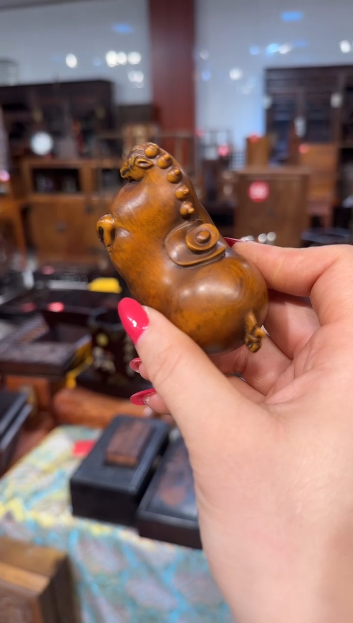 【闪购商品】木木艺黄杨木马手把件88.888