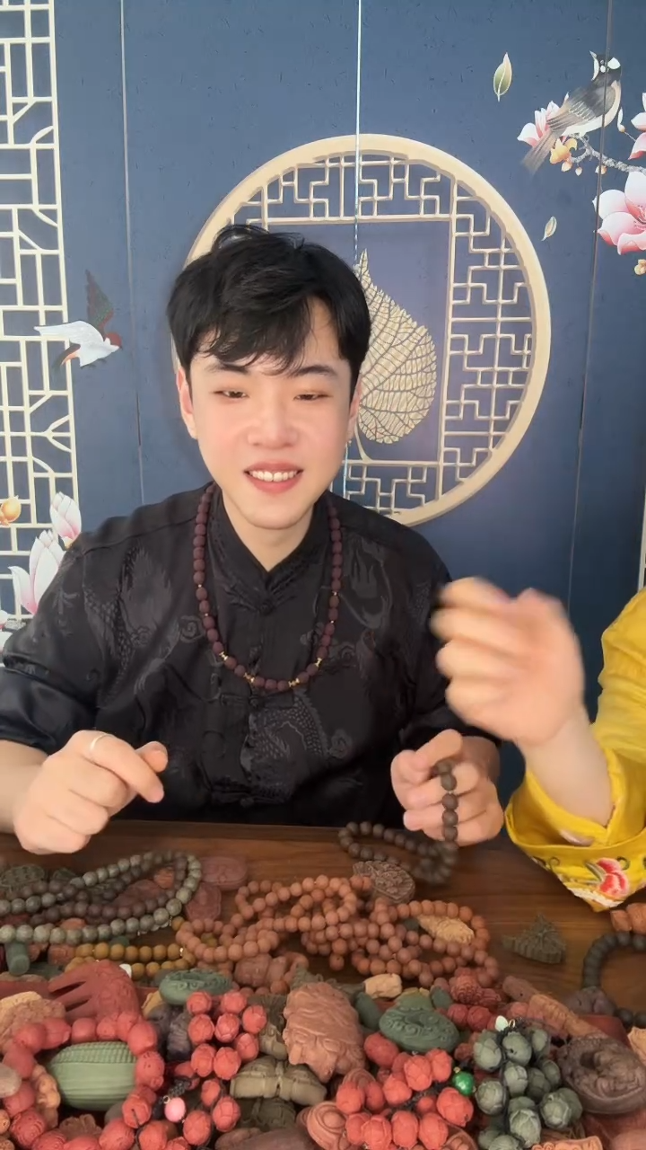 泥塑温宫养元双圈手串