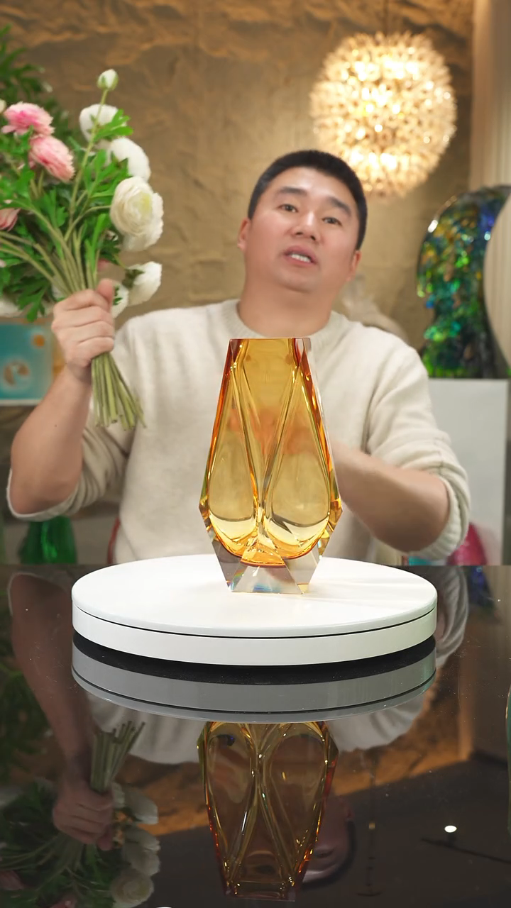 【闪购商品】摆件福利琥珀切面花瓶