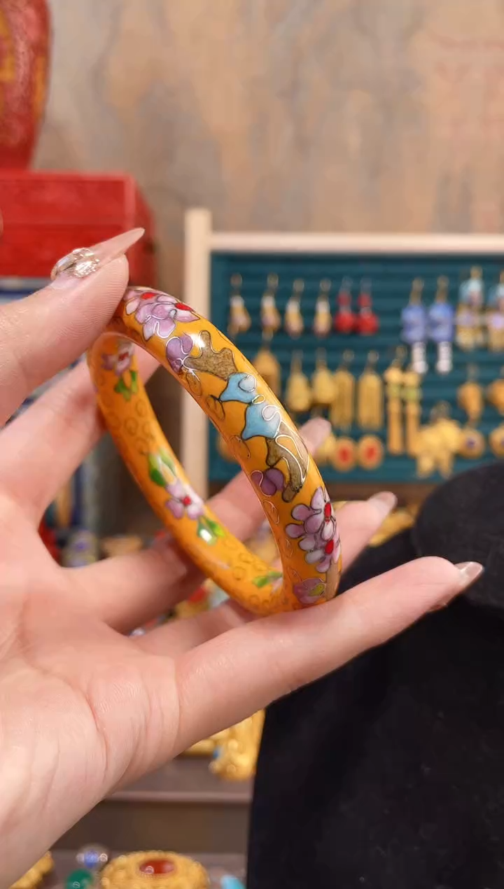 【闪购商品】非遗景泰蓝镯子黄色