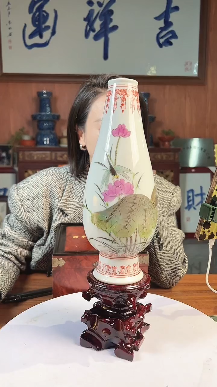 摆件陶景德镇陶瓷青花摆件27