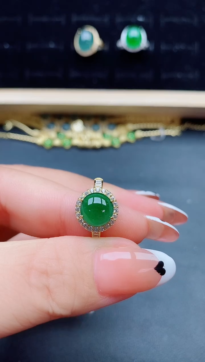 【闪购商品】翡翠银S925镶嵌戒指321321