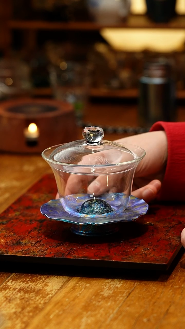 【闪购商品】禾器/斑斓曜辰盖碗/星空（星云紫）