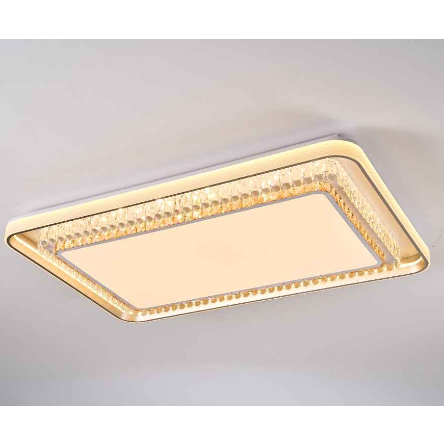 新款客厅水晶吸顶灯书房北欧大气轻奢家用长方形大厅创意圆形房间