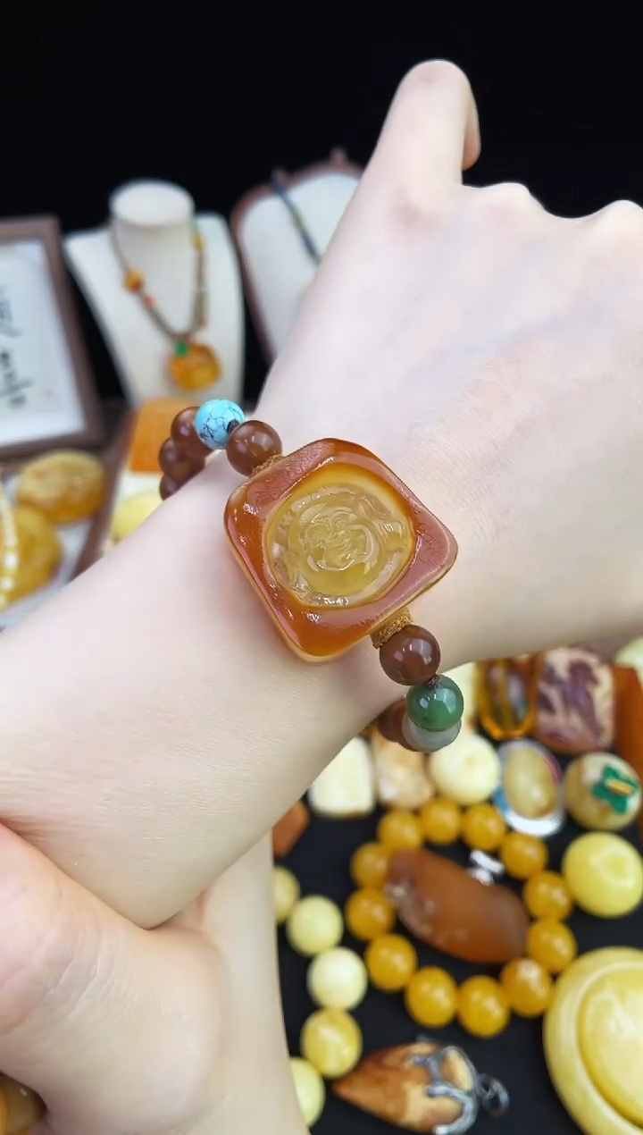 琥珀未镶嵌珠宝奇石柒月