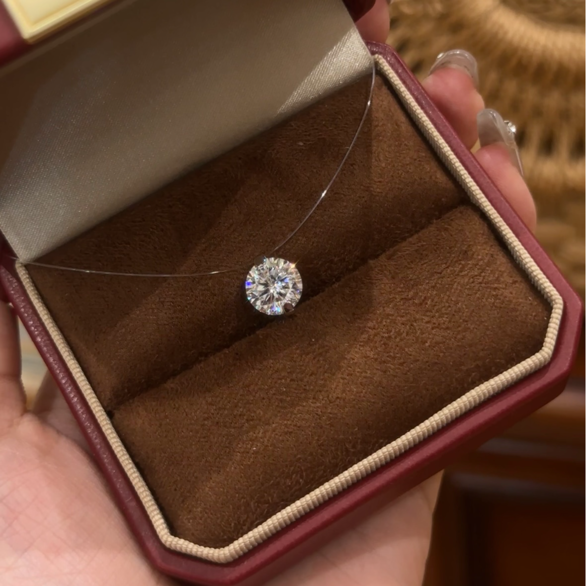 恒美娜 坠链均925银莫桑石 人鱼之泪Pro项链 轻奢时尚简约小众