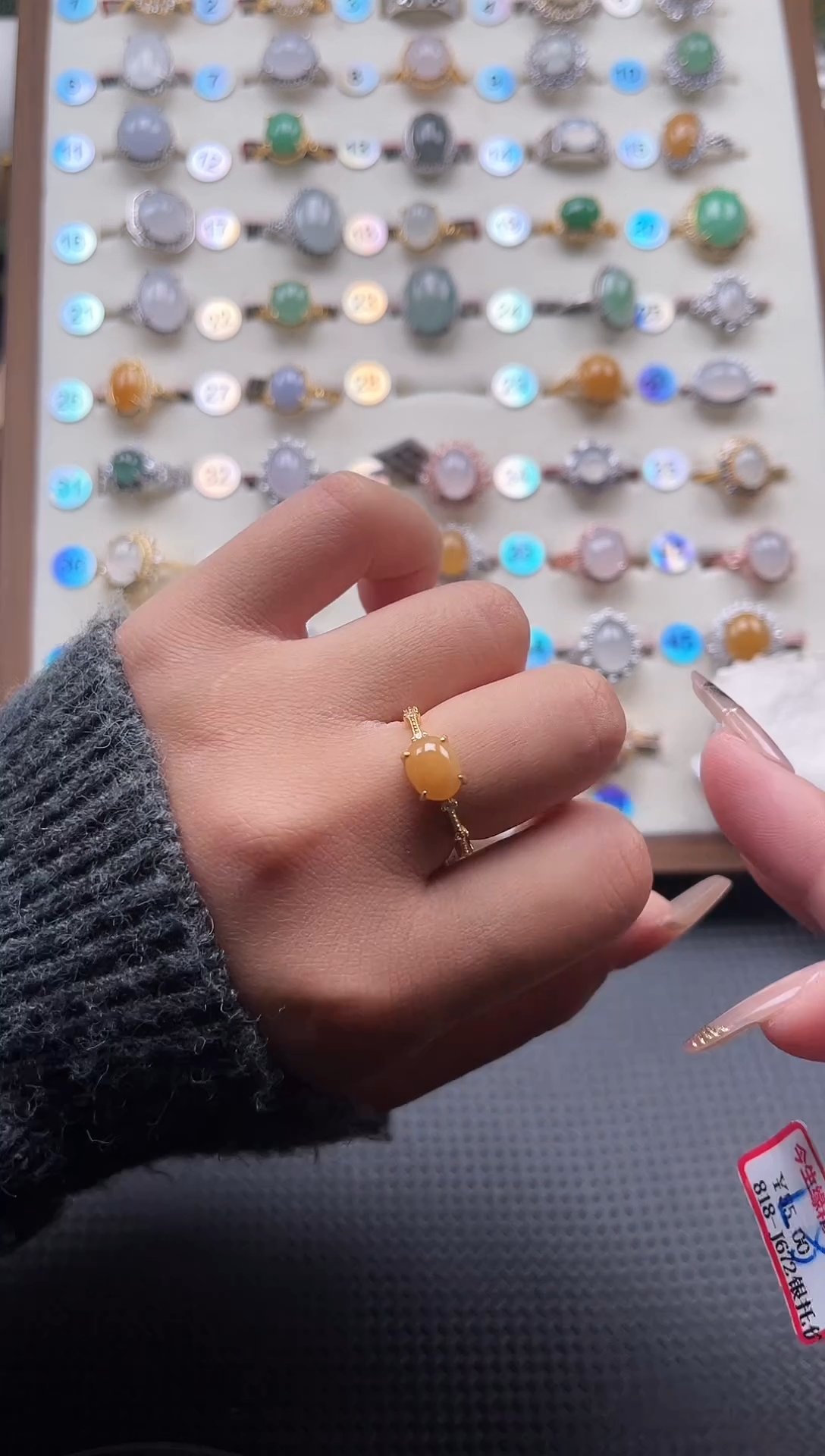 【闪购商品】翡翠戒指银S925镶嵌天然A货翡翠戒指