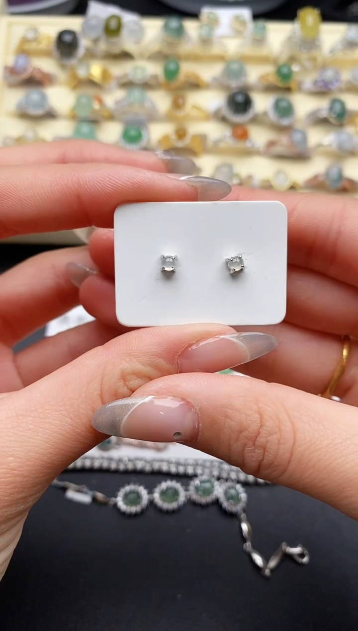 【闪购商品】翡翠戒指银S925镶嵌4444444+1