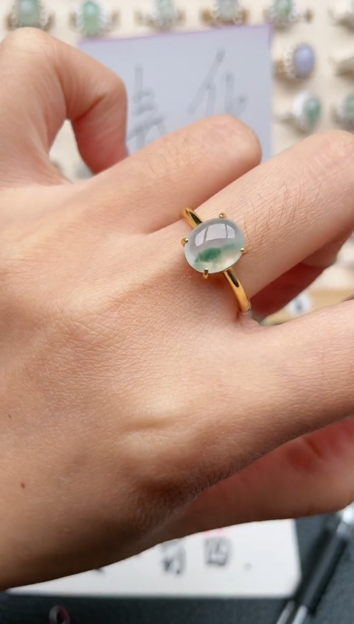 【闪购商品】翡翠戒指银S925镶嵌1111