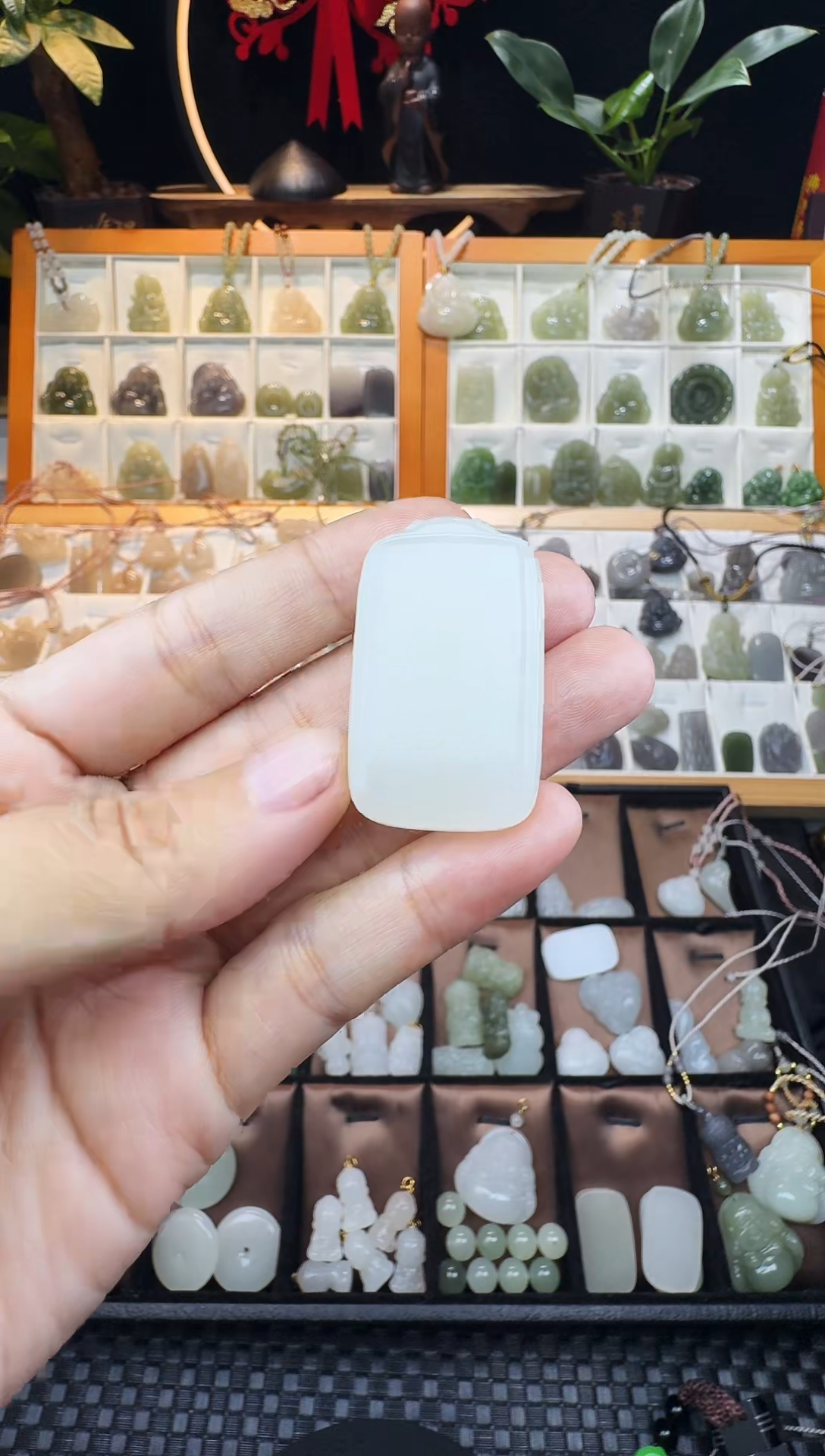 【闪购商品】和田玉颈饰未镶嵌高冰白无事牌