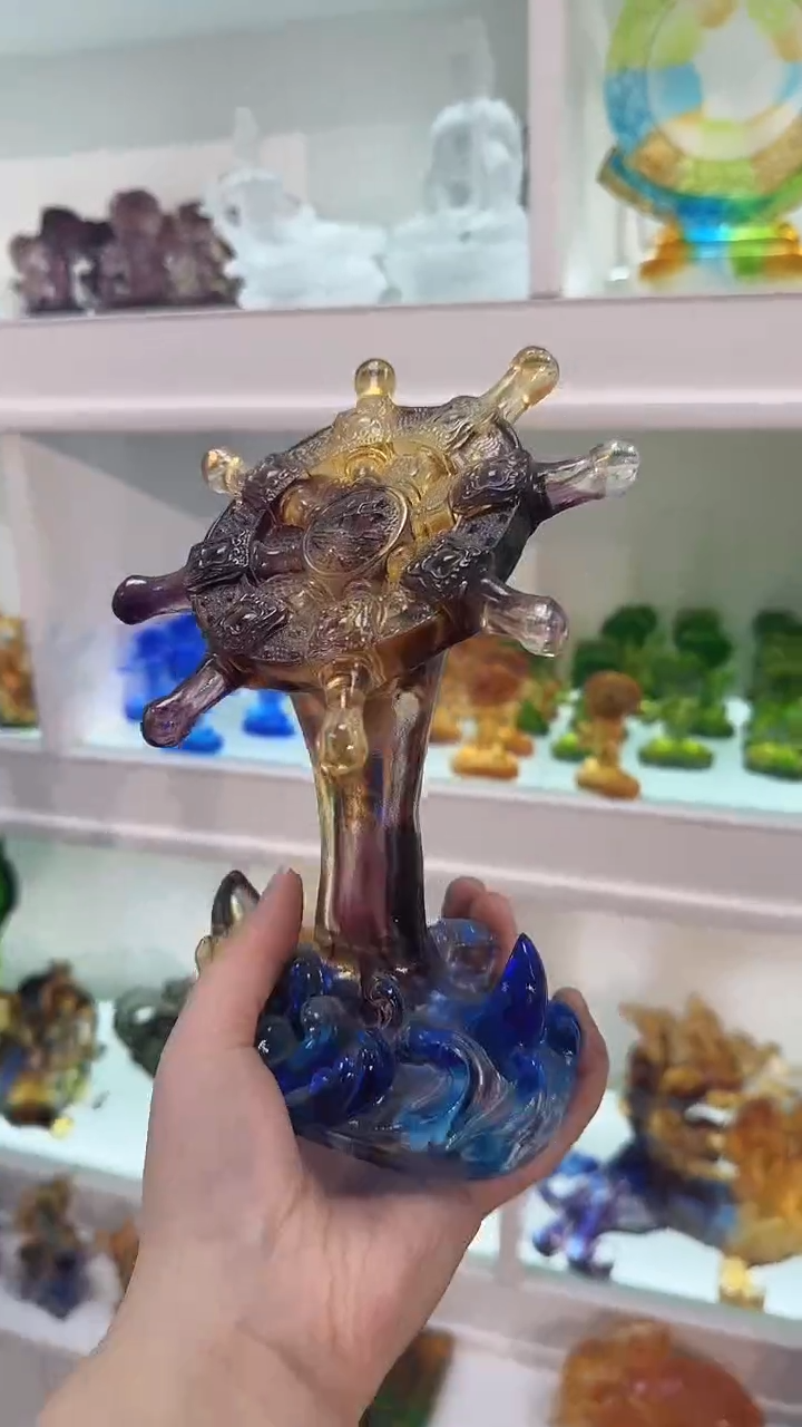 手工艺品琉璃掌舵者