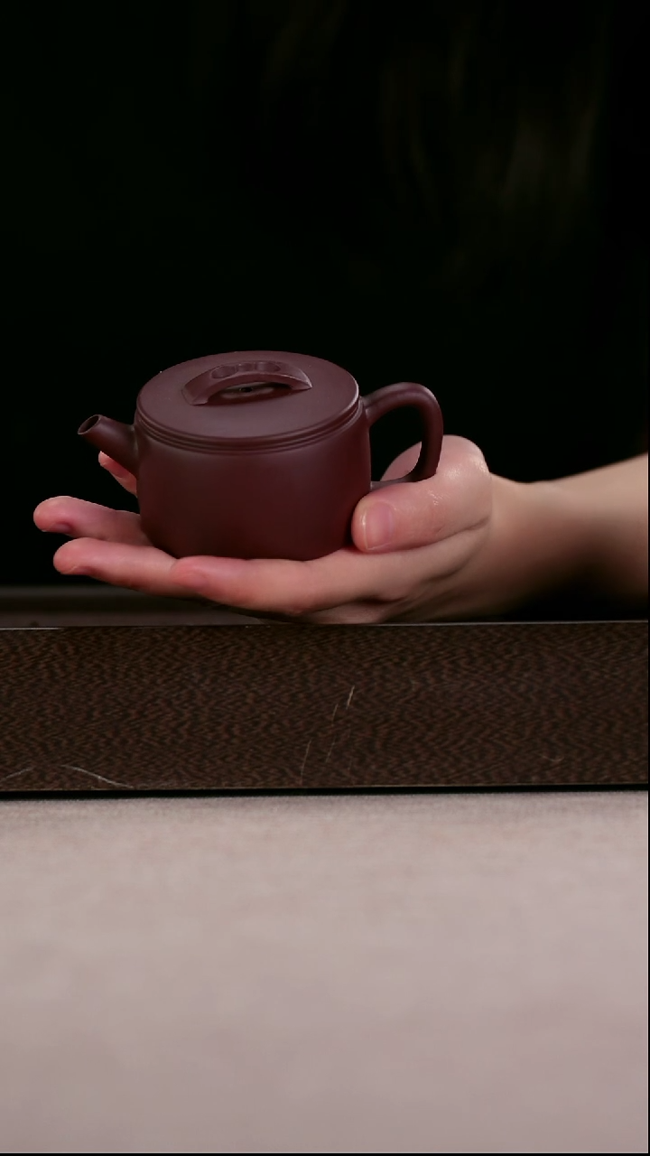 茶壶紫砂深井紫泥精工平底小汉瓦