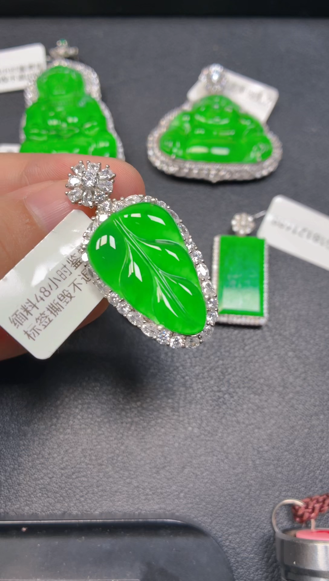 颈饰银S925镶嵌翡翠1