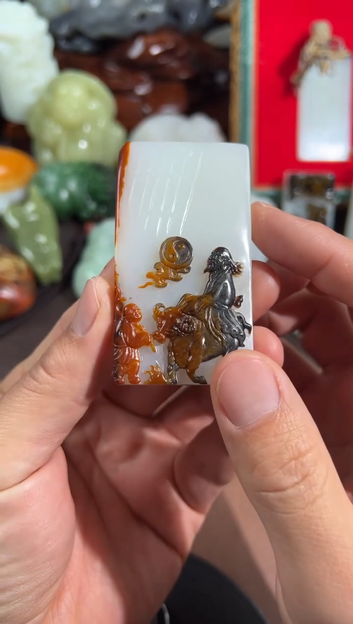 未镶嵌和田玉把件之****.和田玉