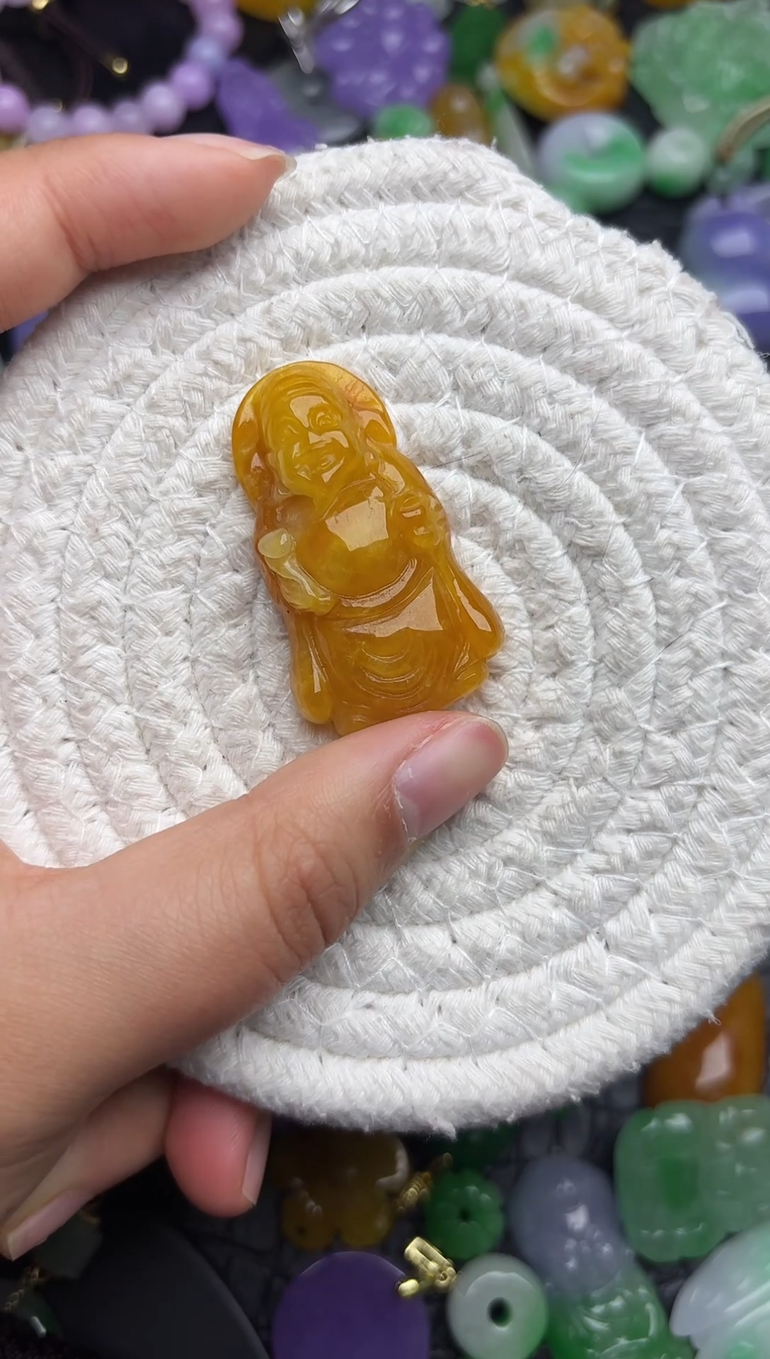 颈饰未镶嵌翡翠缅甸翡翠吊坠