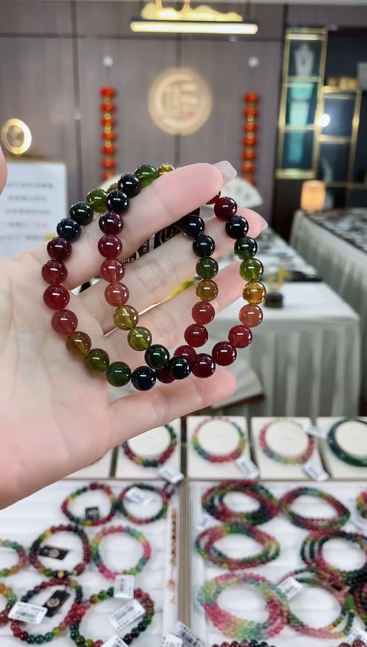 单圈手串8mm+未镶嵌碧玺（多样性发一条）hon