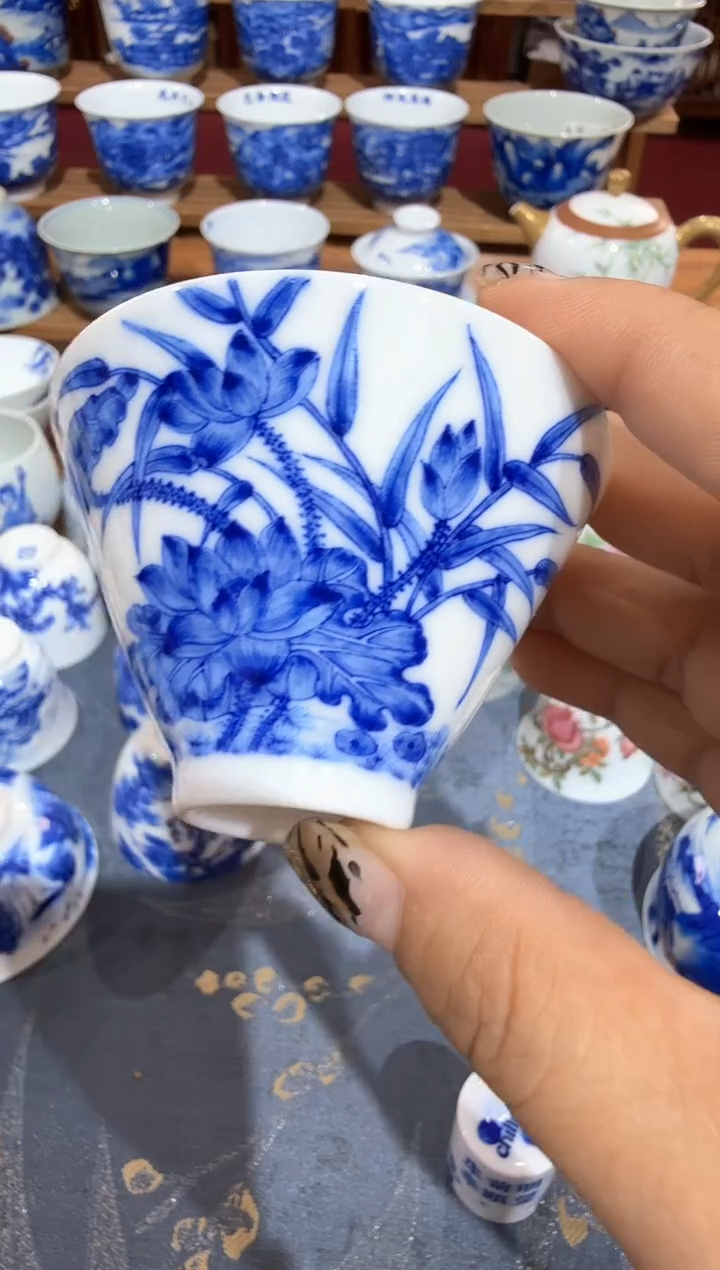 千**然景德镇手绘陶瓷高温茶具