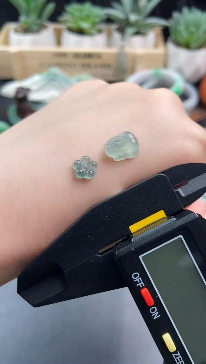 颈饰未镶嵌翡翠貔貅+小花  手绳款