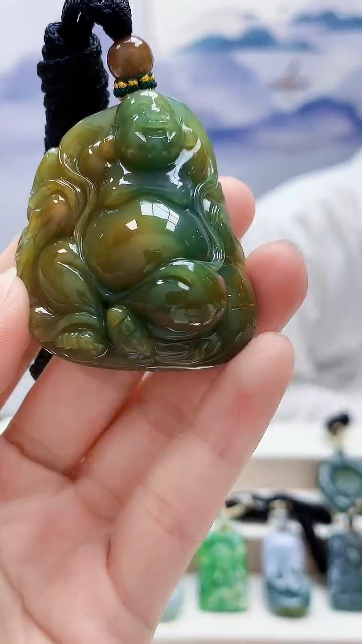 未镶嵌定制翡翠5028lr-毛货挂件21