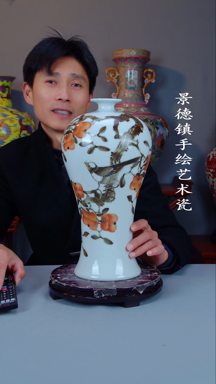 摆件陶瓷景德镇手工手绘陶瓷摆件28