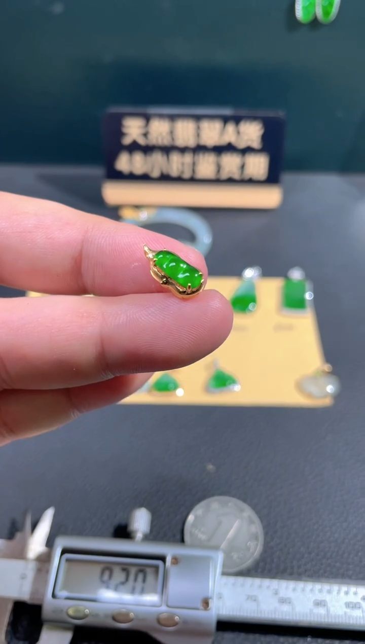 【闪购商品】翡翠颈饰18K金镶嵌翡翠