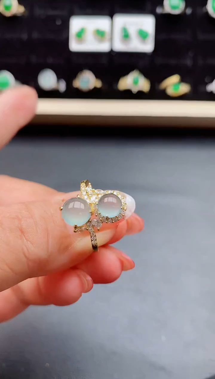 【闪购商品】翡翠戒指银S925镶嵌508550