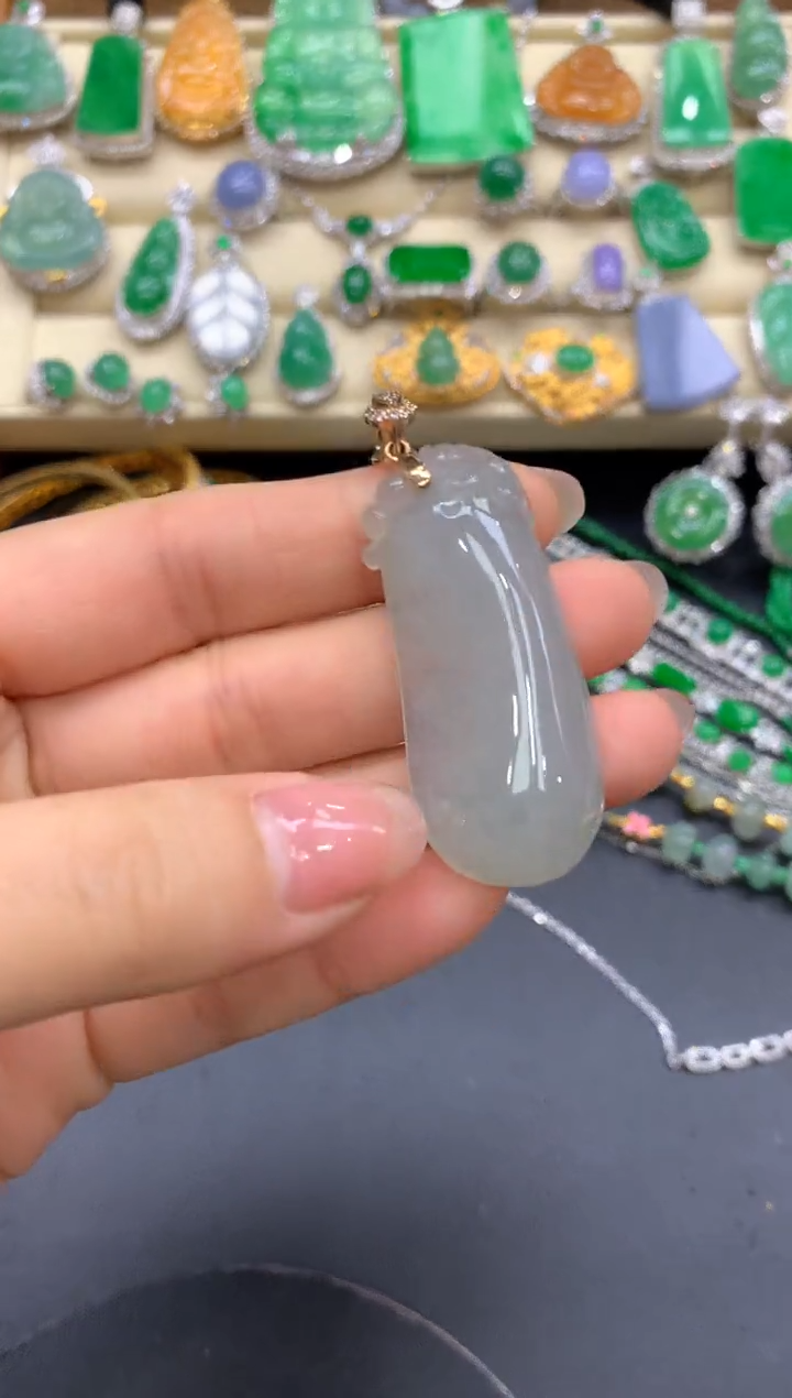 【闪购商品】翡翠颈饰18K金镶嵌41-中国好珍宝