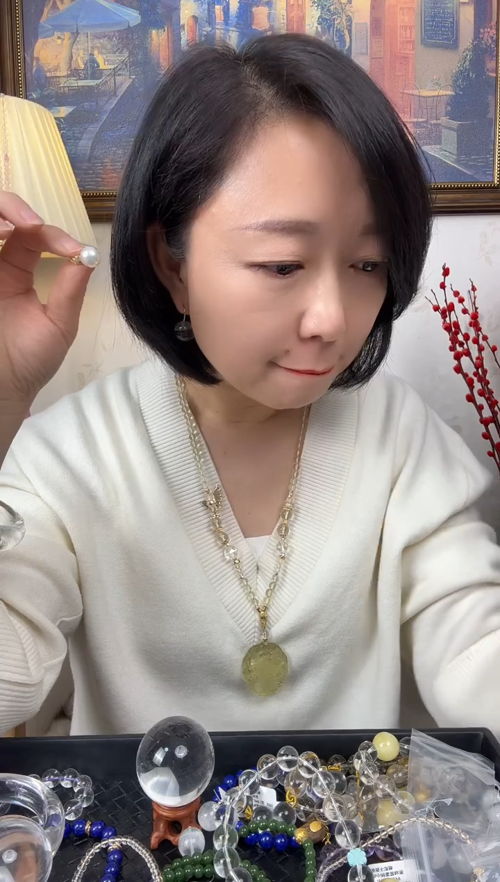 银S925镶嵌耳环海水珍珠天然